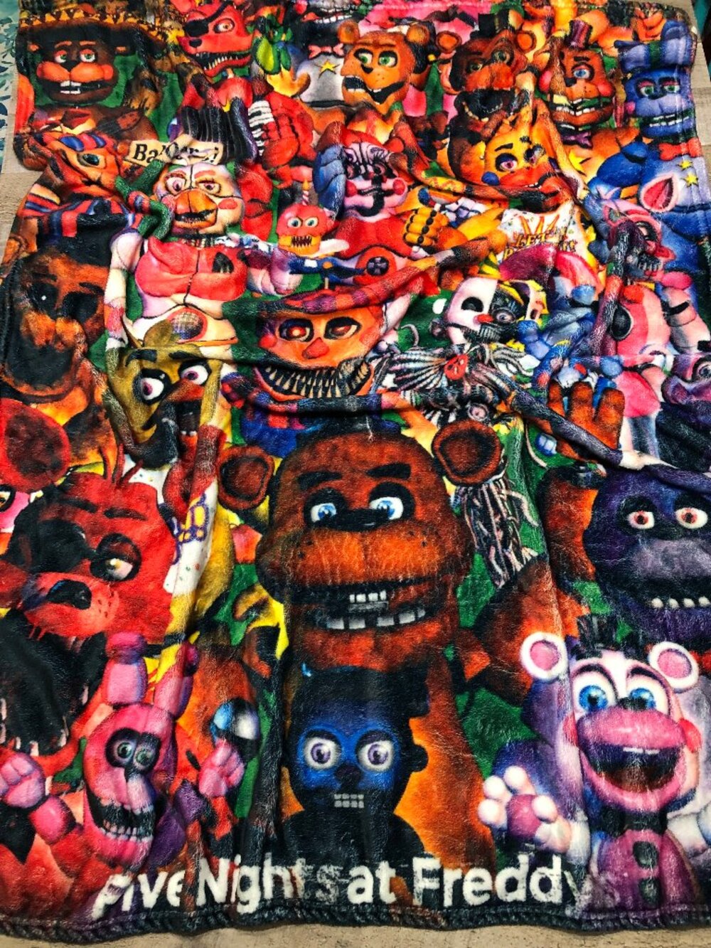 Five Nights At Freddy's Printed Fleece Warm Blanket 38”x49”
